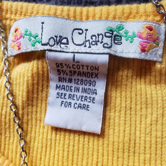 $38 Love Change | Large | Posie Yellow Tank | - Picture 2 of 4